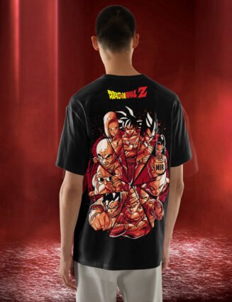 Dragon Ball Z Oversized T-Shirt with Goku Power-Up Back Print SIDE