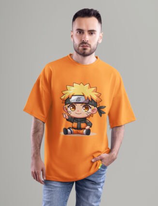 chibi naruto oversized t-shirt front
