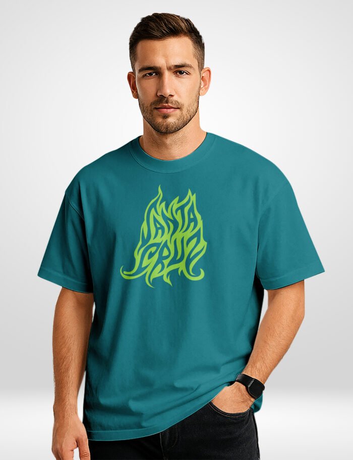 Santa Cruz Green Wizard Oversized T-Shirt front