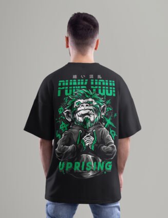 punk oversized t-shirt back print