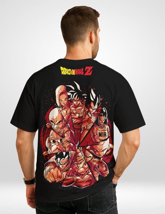 Dragon Ball Z Oversized T-Shirt with Goku Power-Up Back Print