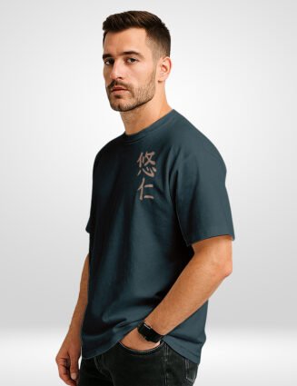 Side View of Yuji Itadori Anime Oversized Tee