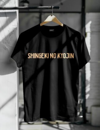 Attack on Titan Oversized T Shirt with Shingeki no Kyojin Text – Front View