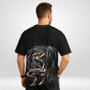 Eren Titan Rage Design on Attack on Titan Oversized T Shirt – Back View