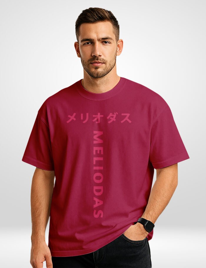 Meliodas Oversized T Shirt – Demon Mark Edition by Buffring front