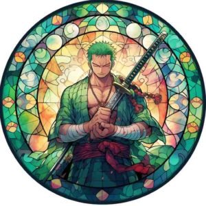 Zoro Oversized T-Shirt with Dragon Slash Anime Design – Green