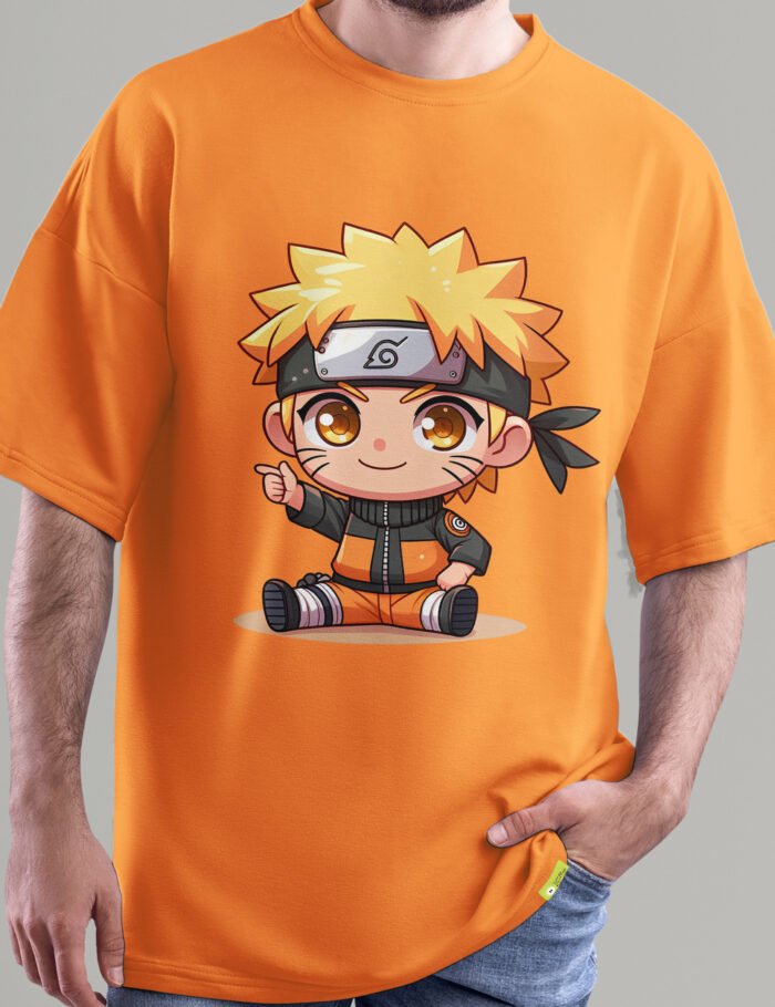 chibi naruto oversized t-shirt front zoom