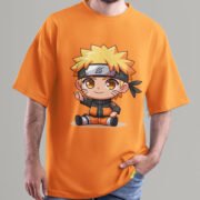 chibi naruto oversized t-shirt front zoom