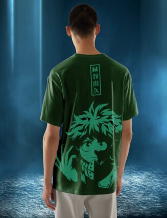 izuku midoriya oversized fan tee back deku printed