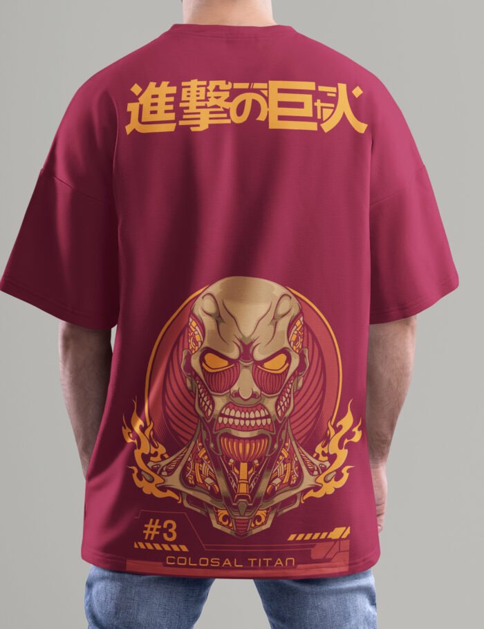 Colossal Titan Oversized T-Shirt back zoom